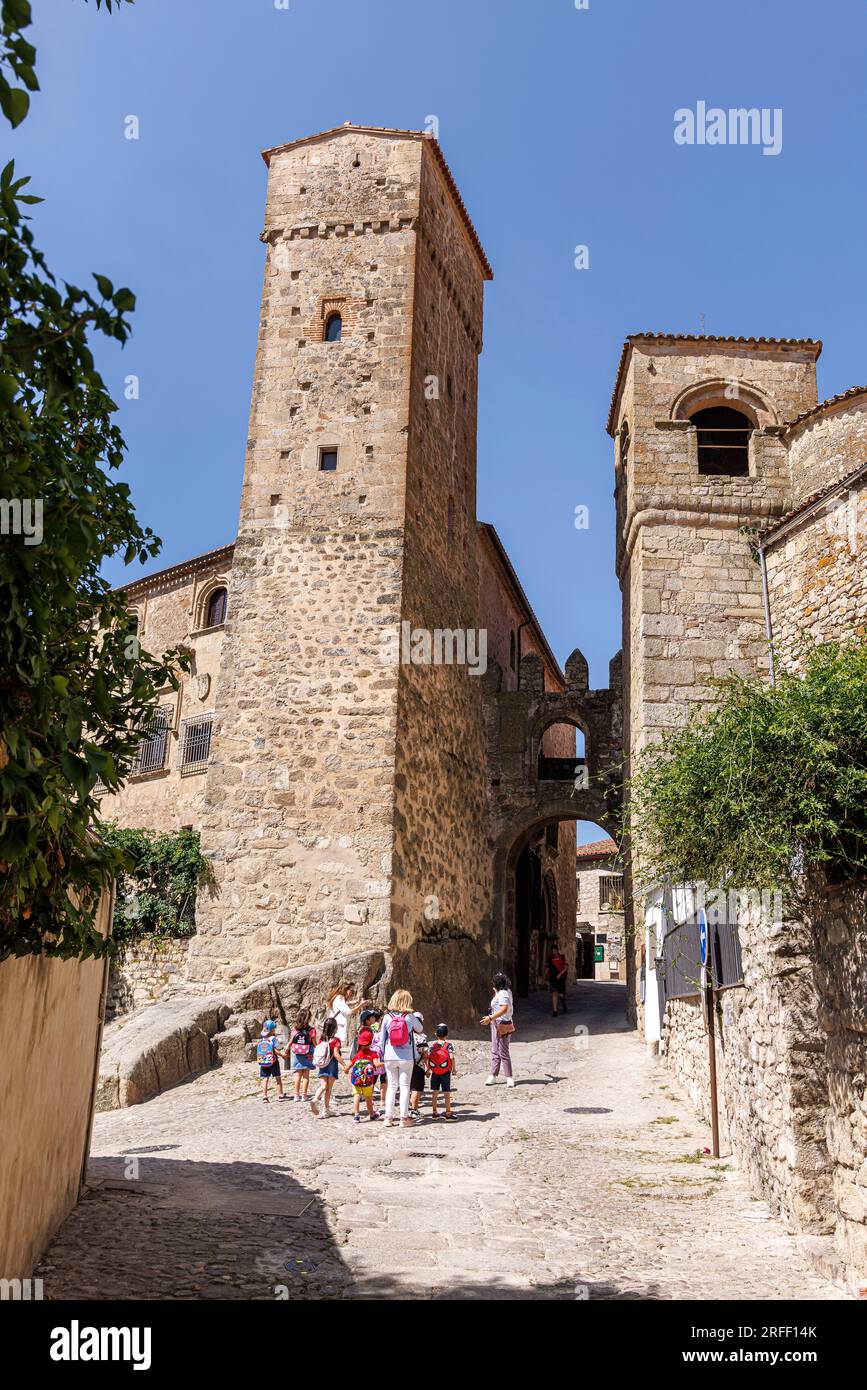 Spanien, Extremadura, Trujillo, Tor oder Bogen von Santiago Stockfoto