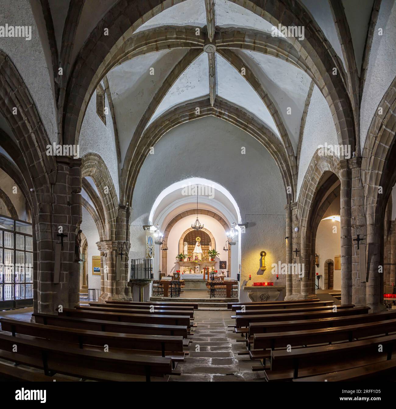 Spanien, Kastilien und Leon, La Alberca, die Pena de Francia, im Inneren der Kirche Stockfoto