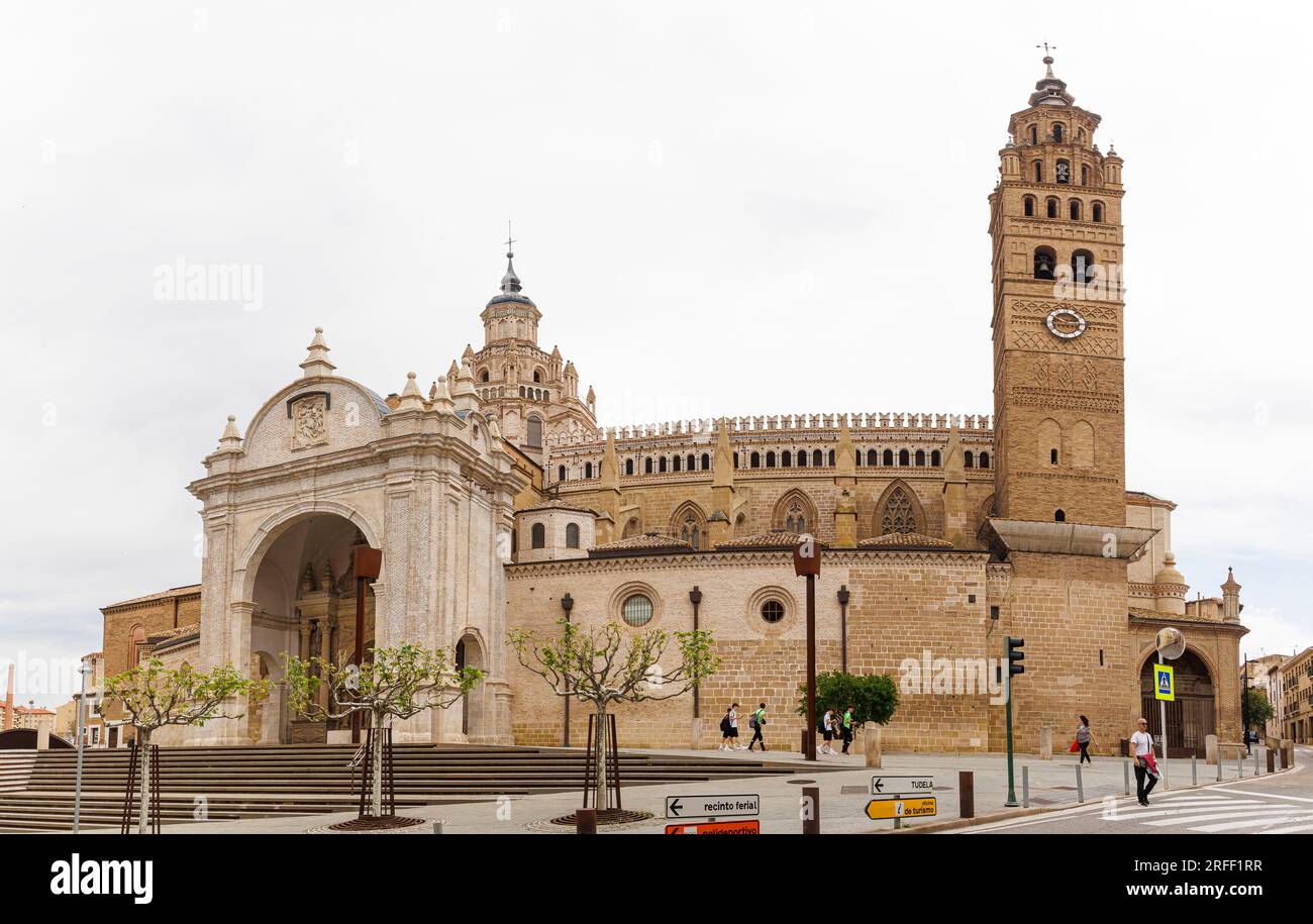 Spanien, Aragon, Tarazona, Nuestra Senora de la Huerta Kathedrale Stockfoto