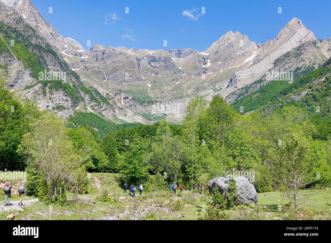 Spanien, Aragon, Bielsa, Ordessa und Monte Perdido Nationalpark, Pyrenäen Monte Perdido, UNESCO-Weltkulturerbe, Cirque of Pineta Stockfoto