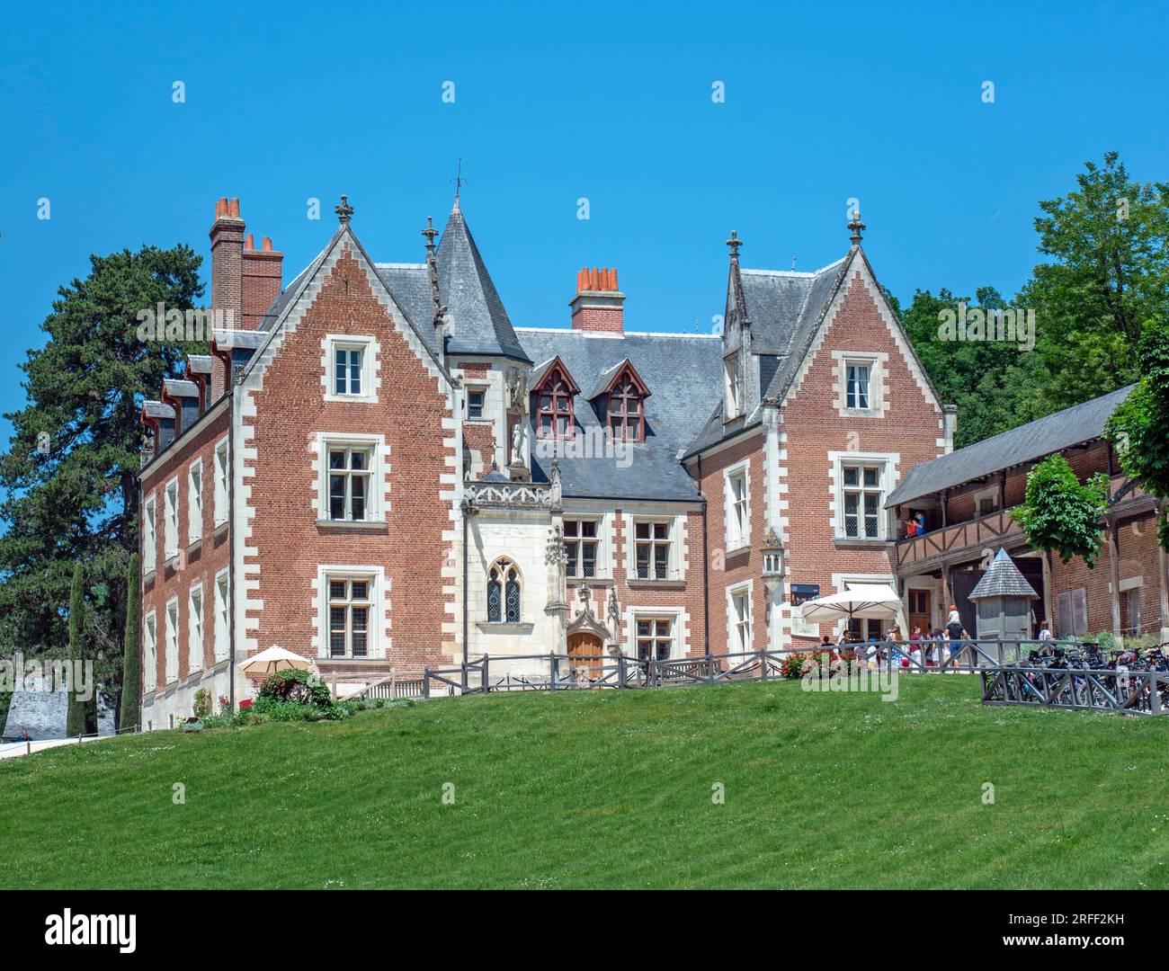 Frankreich, Indre-et-Loire (37), Amboise, Region Centre Loiretal, Schlösser im Loire-Tal, Weltkulturerbe Loire-Tal, Schloss Clos Lucé, Leonardo da Vinci Park (letzte Heimat von Léonard de Vinci) Stockfoto