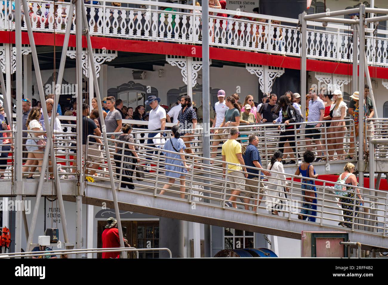 USA, Louisiana, New Orleans, die Dampferstadt von New Orleans am Mississippi Stockfoto