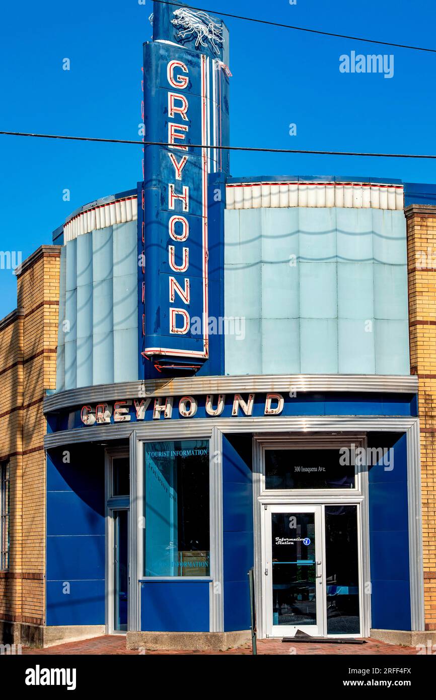 USA, Mississippi, Clarksdale, ehemaliges Greyhound-Busunternehmen Stockfoto