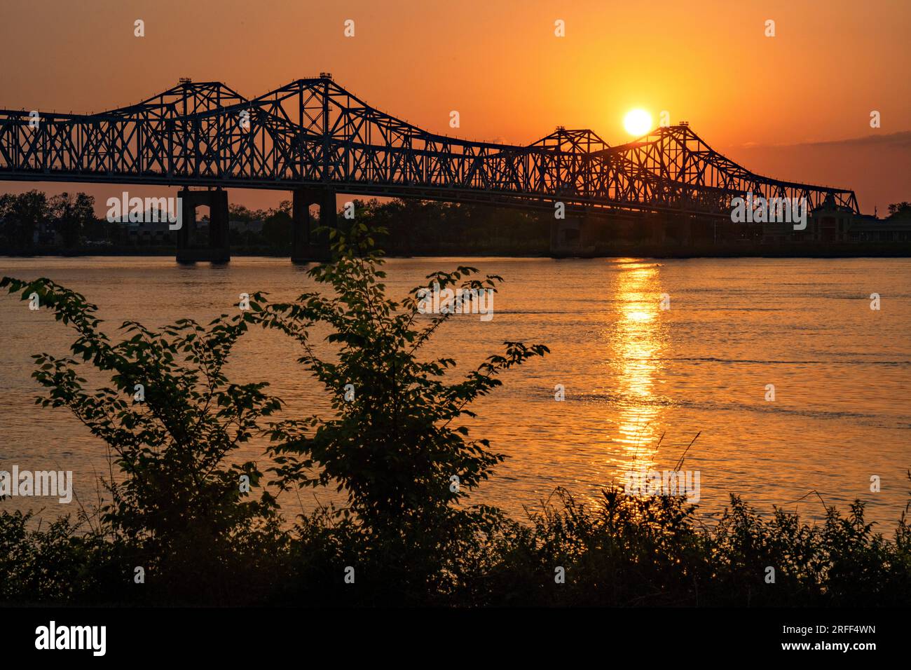 USA, Mississippi, Natchez, Natchez-Vidalia-Brücke über den Mississippi Stockfoto