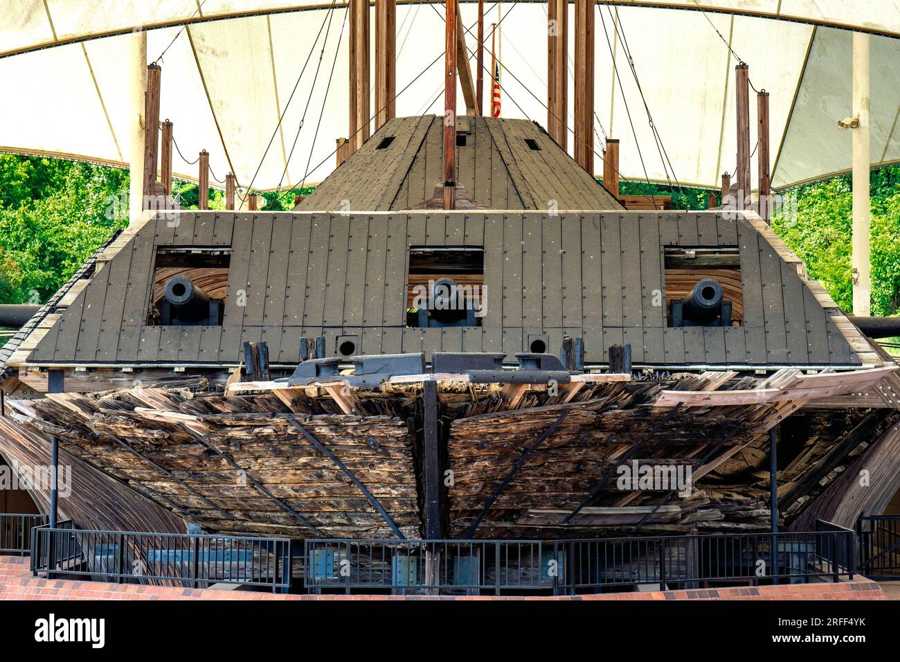 USA, Mississippi, Vicksburg, Vicksburg National Military Park, das Kanonenboot USS Cairo Stockfoto