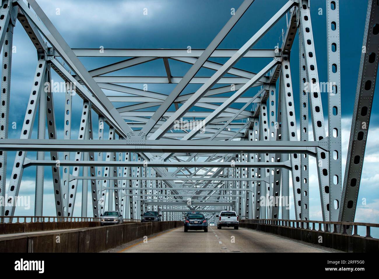 USA, Louisiana, Donaldsonville, die Sunshine Bridge über den Mississippi River Stockfoto