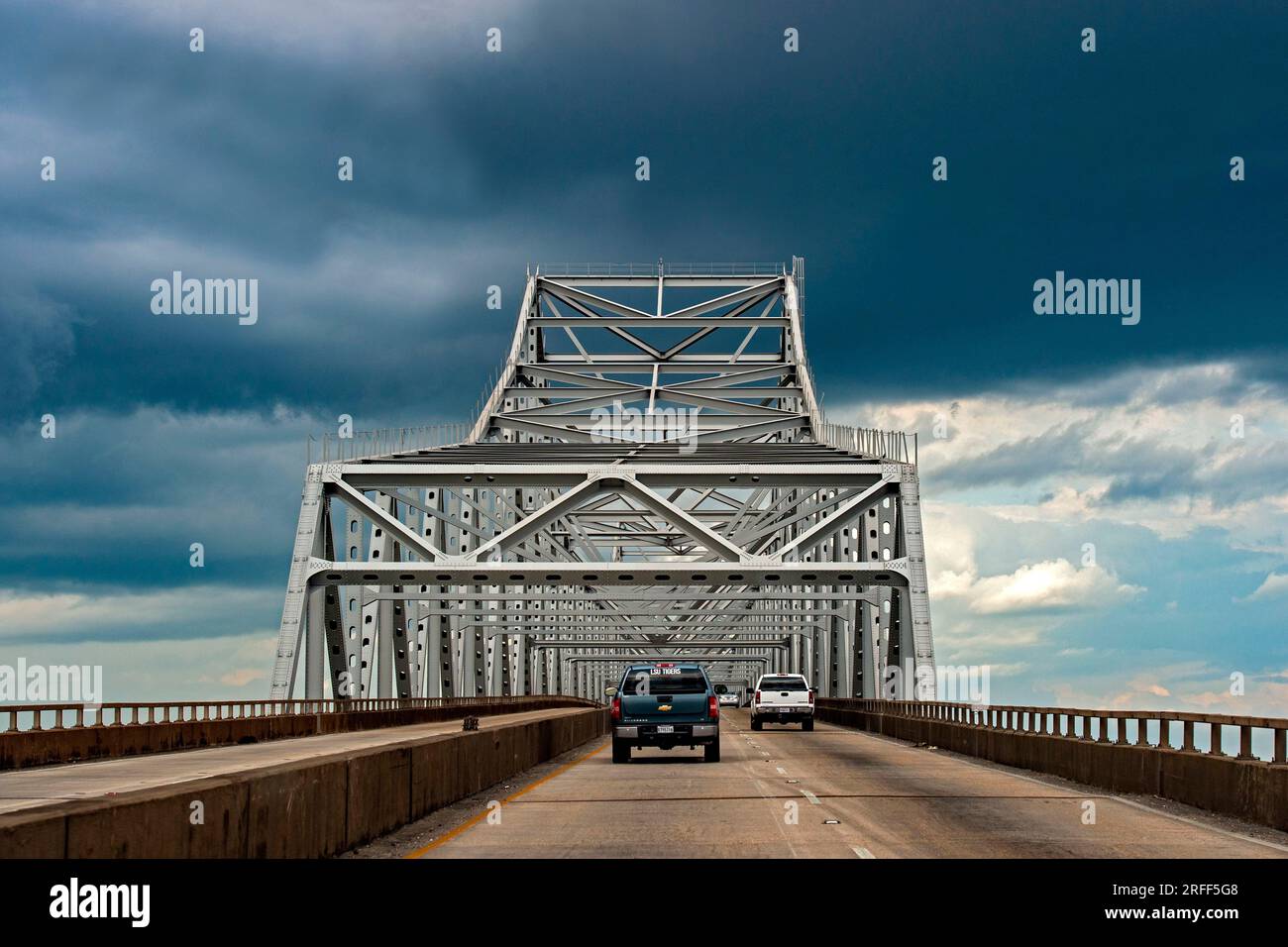 USA, Louisiana, Donaldsonville, die Sunshine Bridge über den Mississippi River Stockfoto