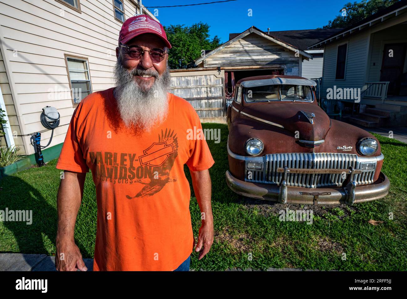 USA, Louisiana, Morgan City, Oldtimer von Soto Stockfoto