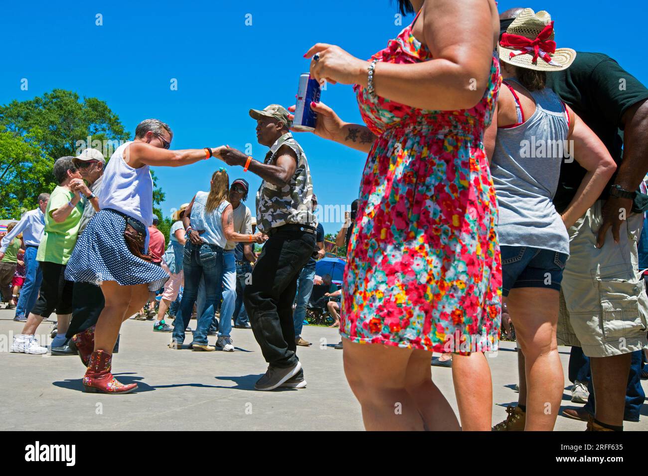 Das Crayfish Festival, Louisiana, Breaux Bridge und eines der größten Acadian-Festivals in Louisiana, ist eines der größten Festivals der USA Stockfoto