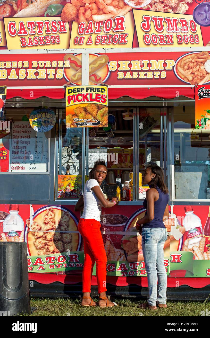 Das Crayfish Festival, Louisiana, Breaux Bridge und eines der größten Acadian-Festivals in Louisiana, ist eines der größten Festivals der USA Stockfoto