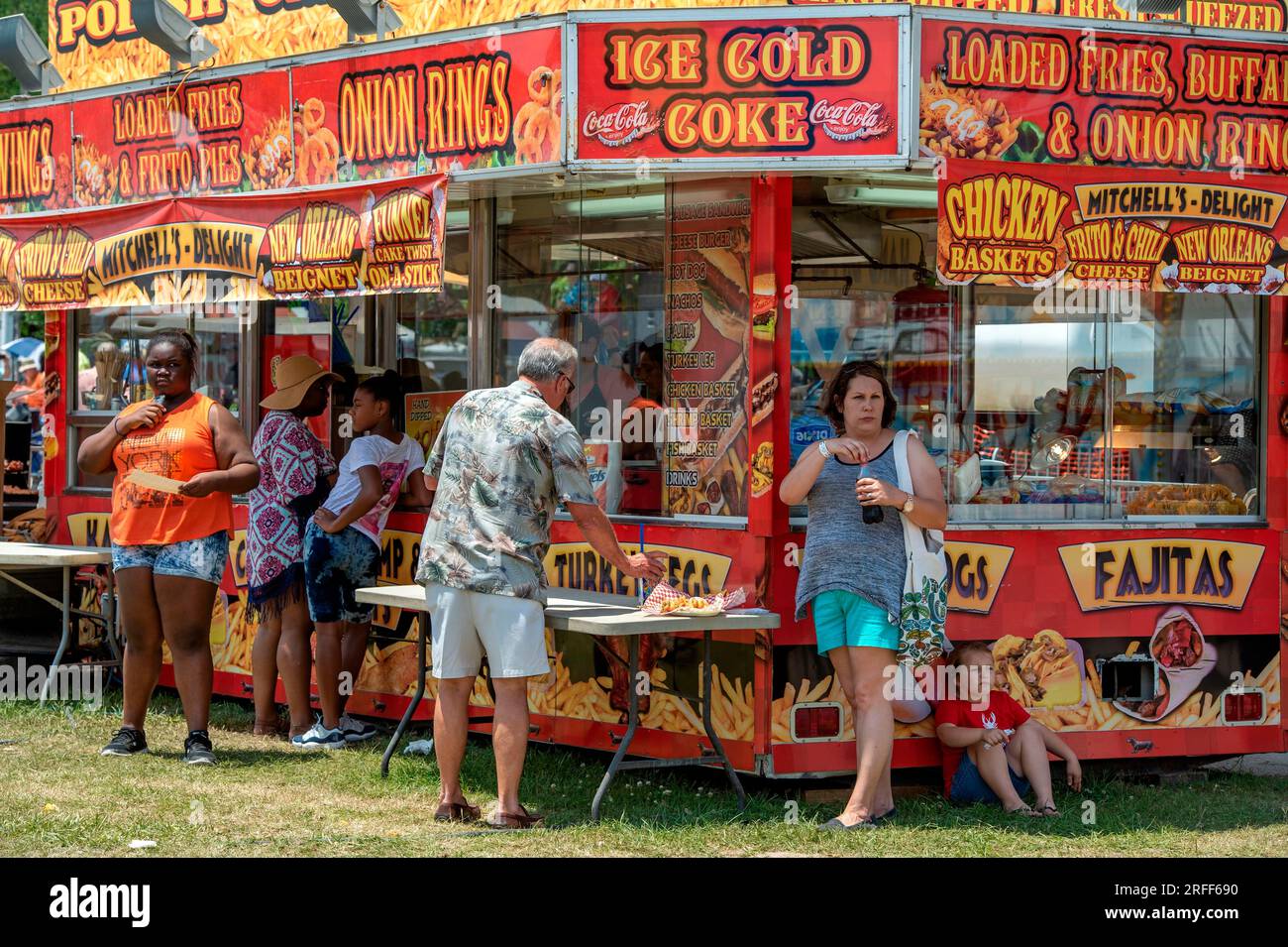 Das Crayfish Festival, Louisiana, Breaux Bridge und eines der größten Acadian-Festivals in Louisiana, ist eines der größten Festivals der USA Stockfoto