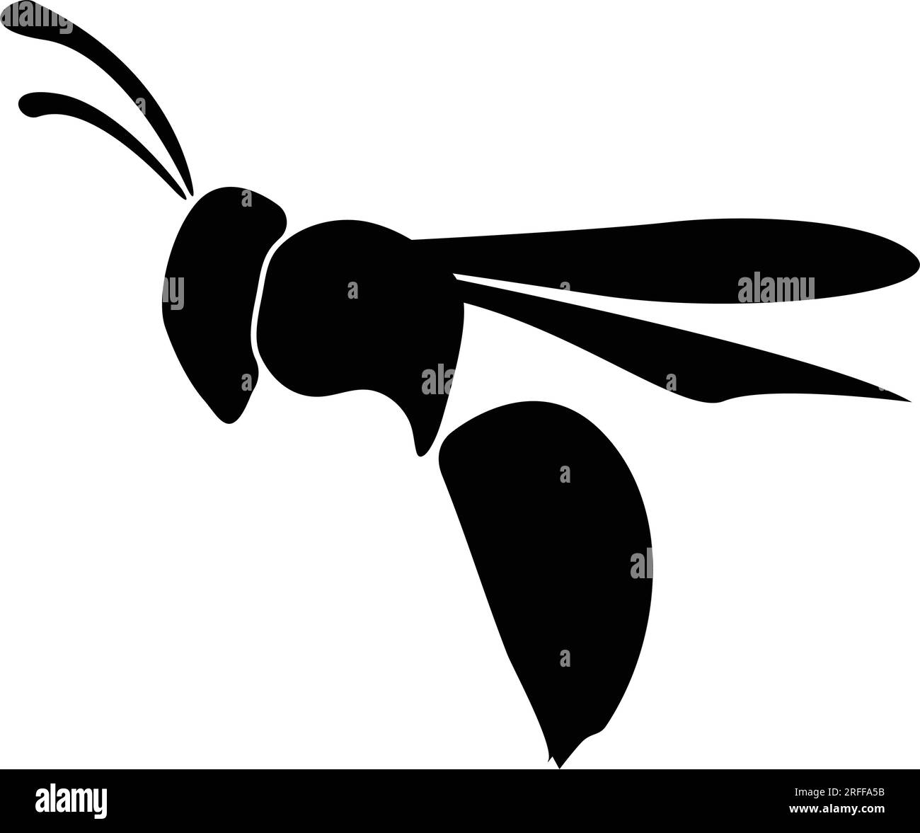 design mit vector Wasp-Logo-Symbolvorlage Stock Vektor