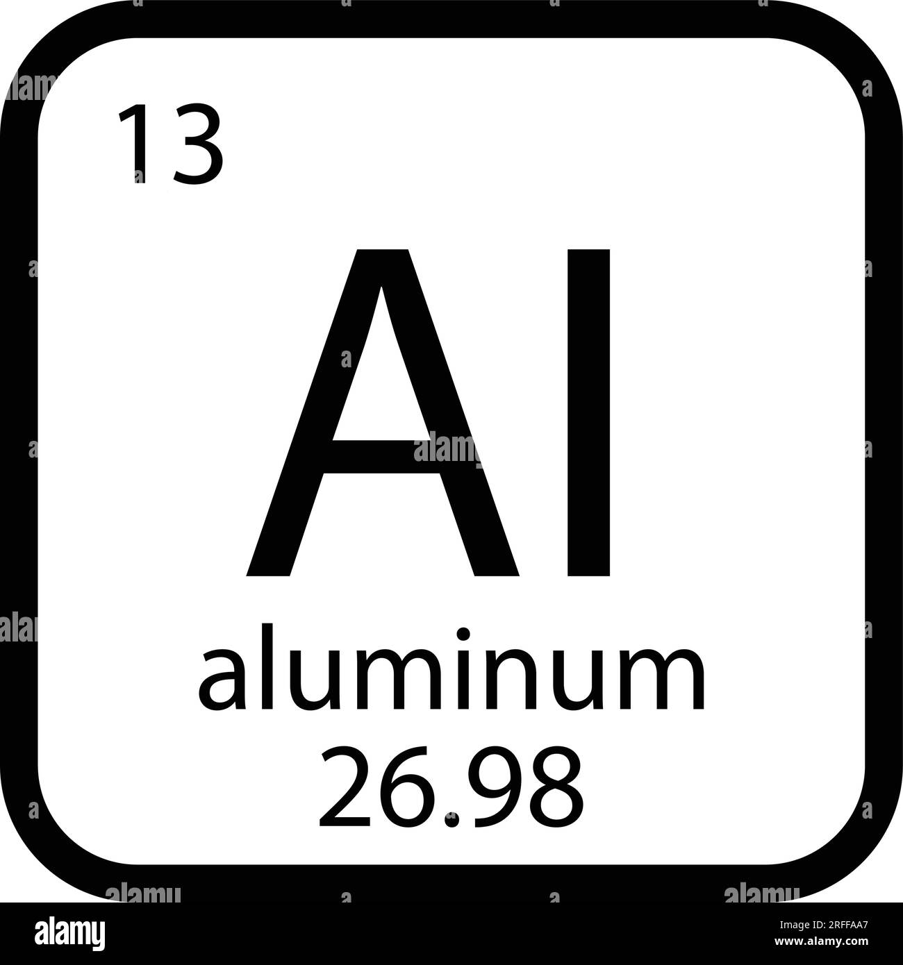 Vektorschablonendesign für Aluminiumsymbole Stock Vektor