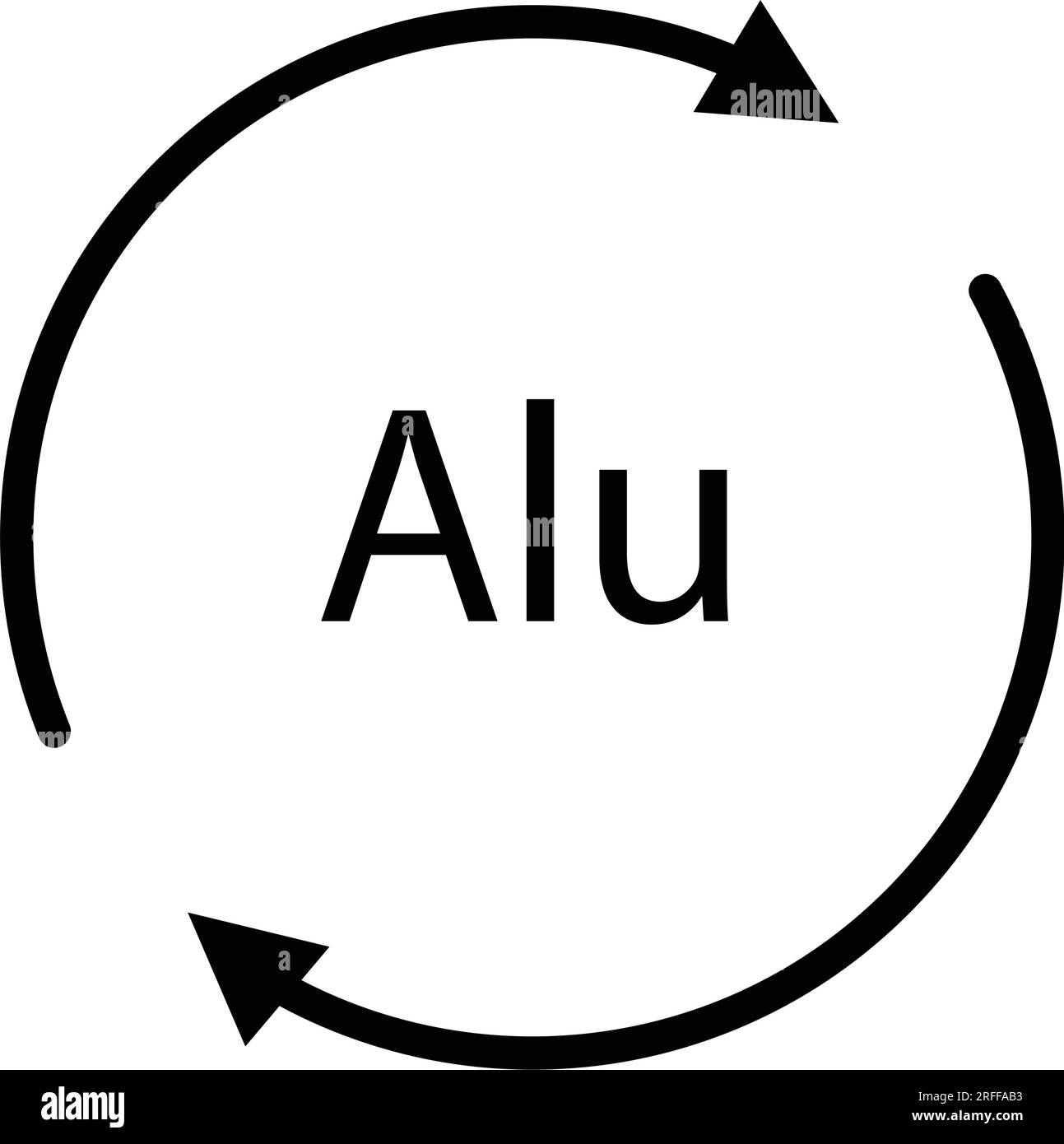 Vektorschablonendesign für Aluminiumsymbole Stock Vektor