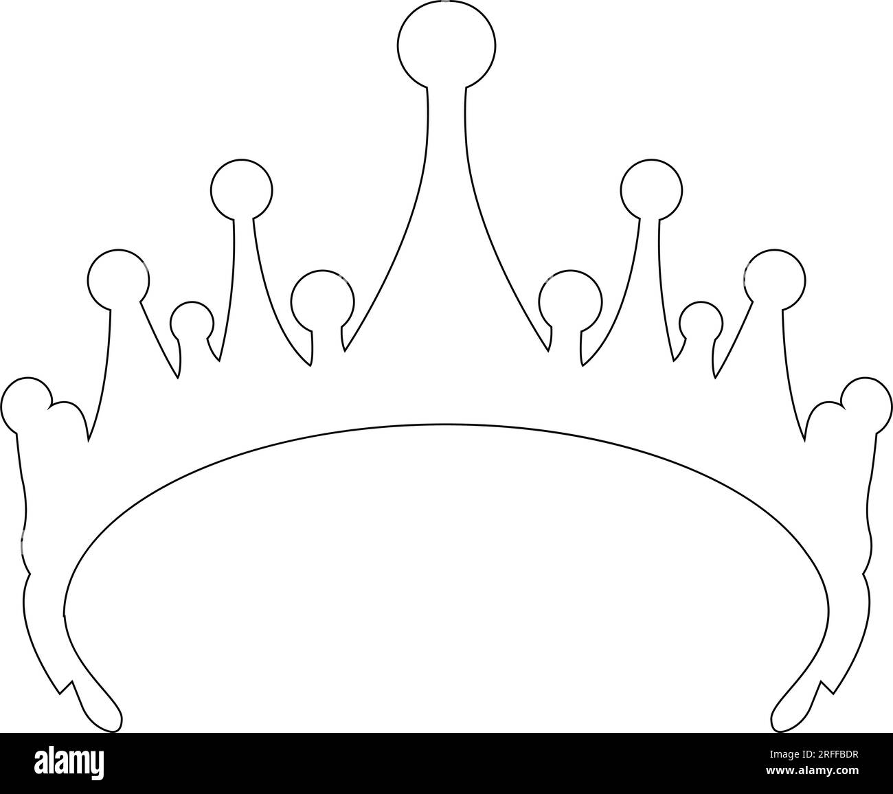 Vektorschablonendesign für die Brautkrone Stock Vektor