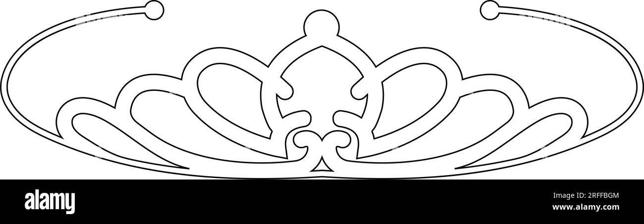 Vektorschablonendesign für die Brautkrone Stock Vektor