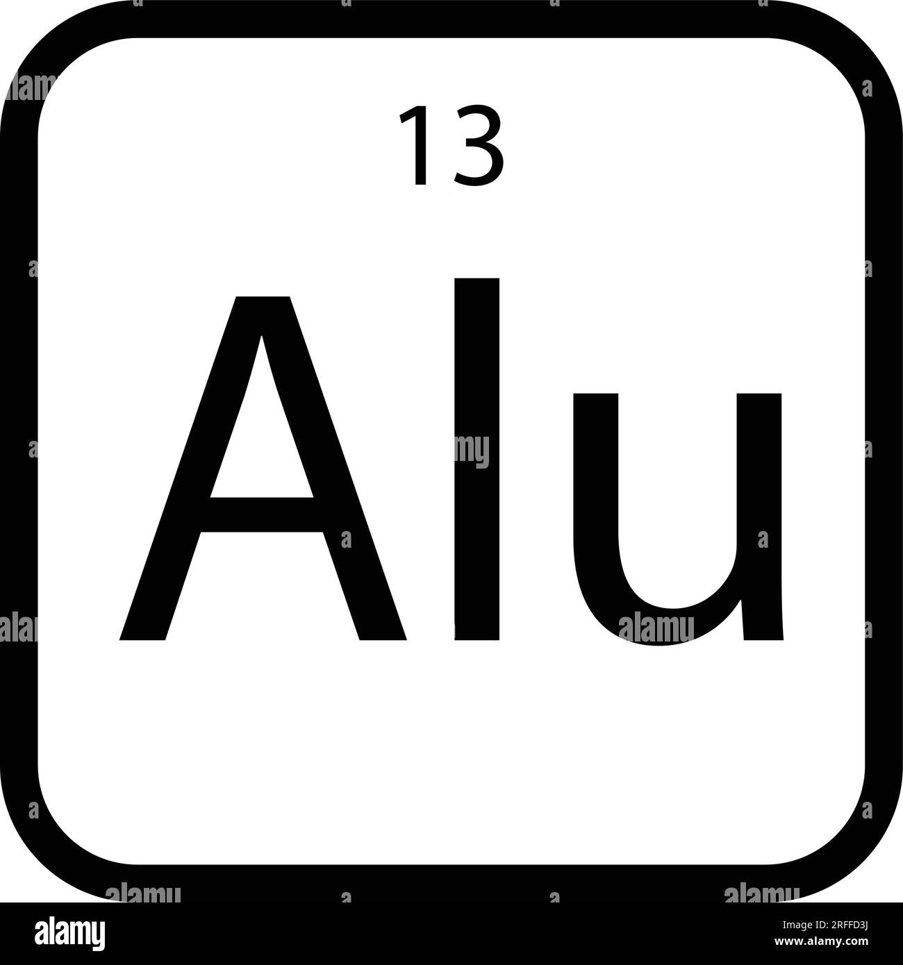 Vektorschablonendesign für Aluminiumsymbole Stock Vektor