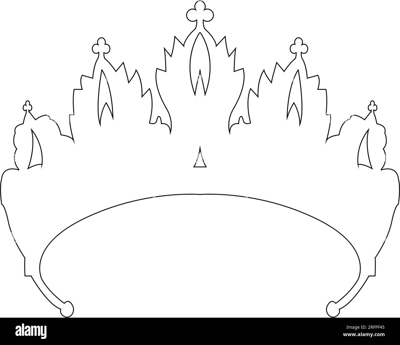 Vektorschablonendesign für die Brautkrone Stock Vektor