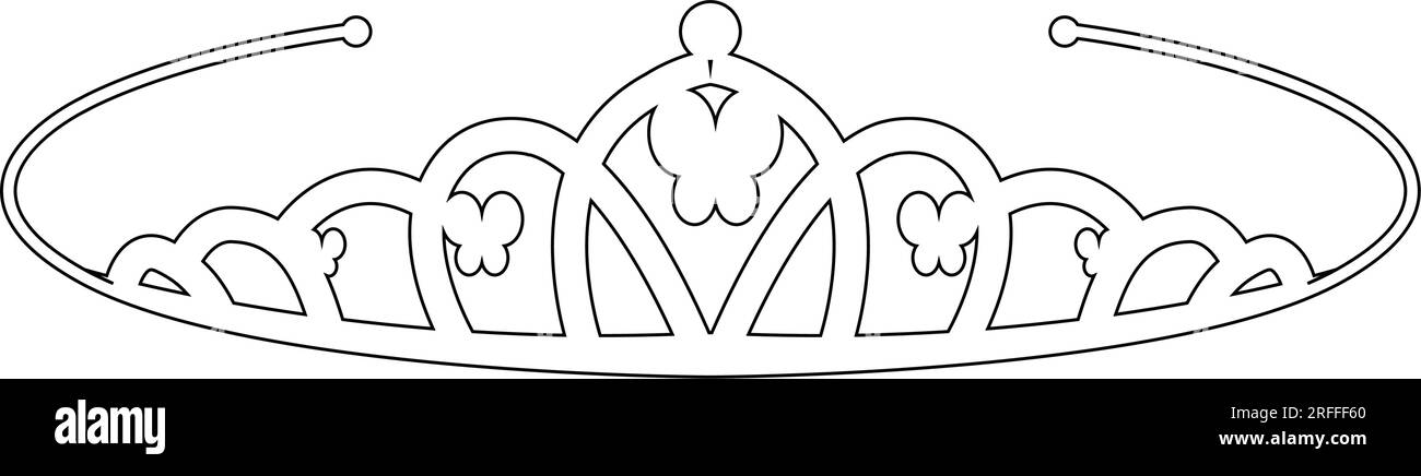 Vektorschablonendesign für die Brautkrone Stock Vektor
