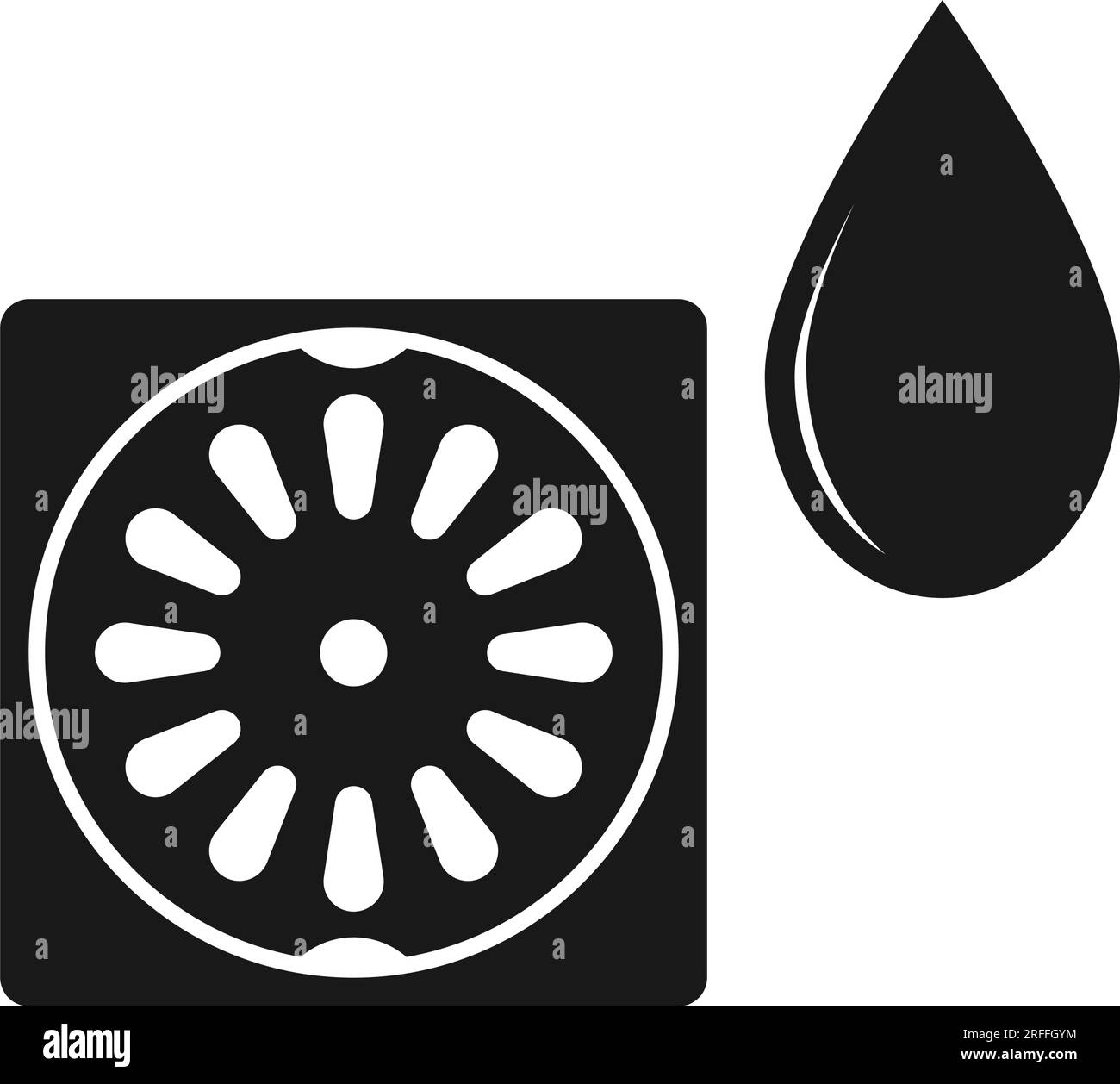 Vektordesign des Kanalisationssymbols Stock Vektor