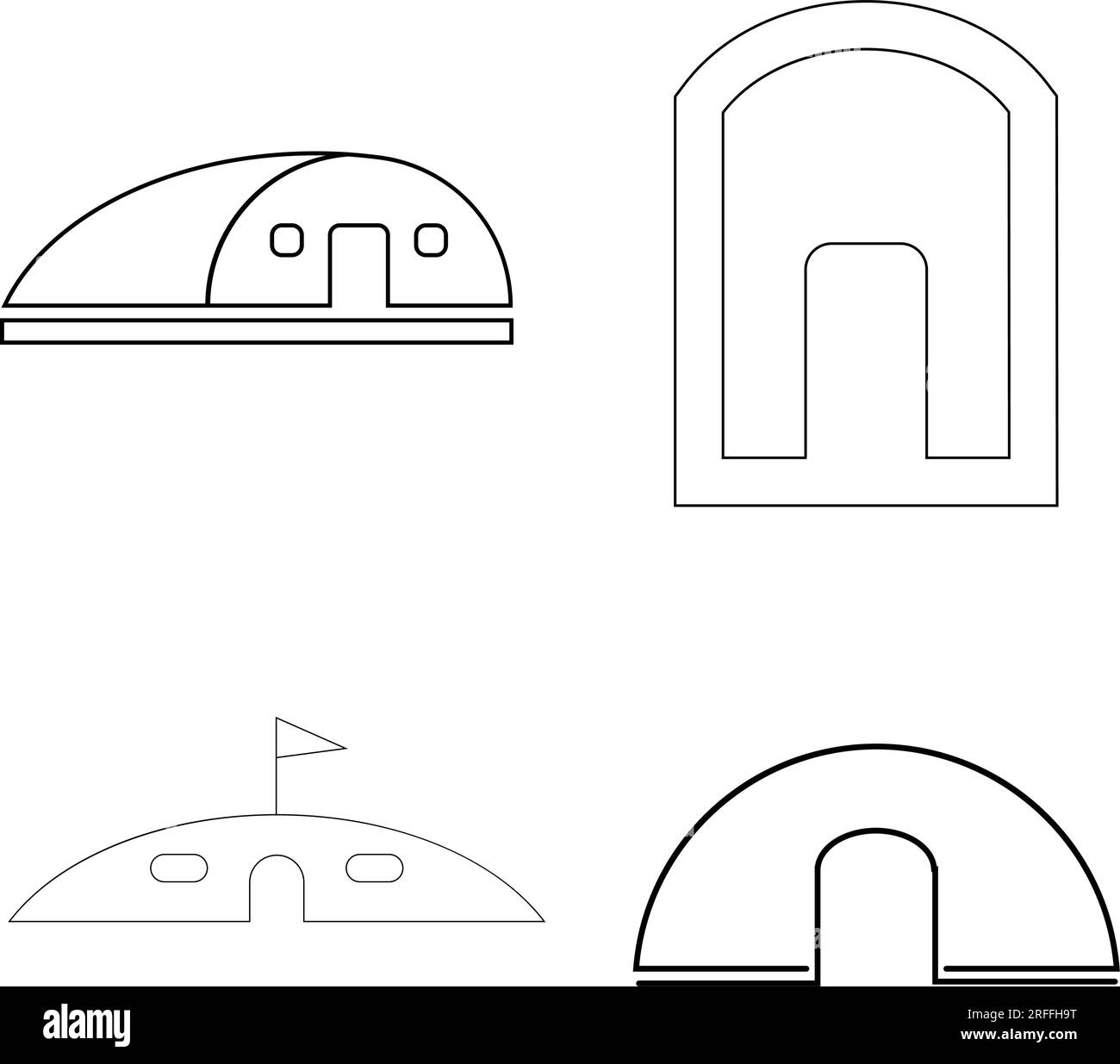 Bunker-Symbol-Vektordesign Stock Vektor