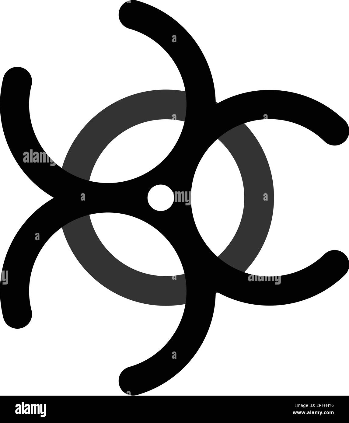 Logo-Vorlage für Vektordarstellung des Symbols für biologische Gefahrenstoffe Stock Vektor