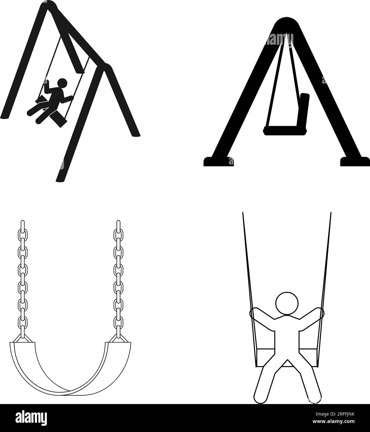 Schaukelsymbol Vektordarstellung Symboldesign Stock Vektor