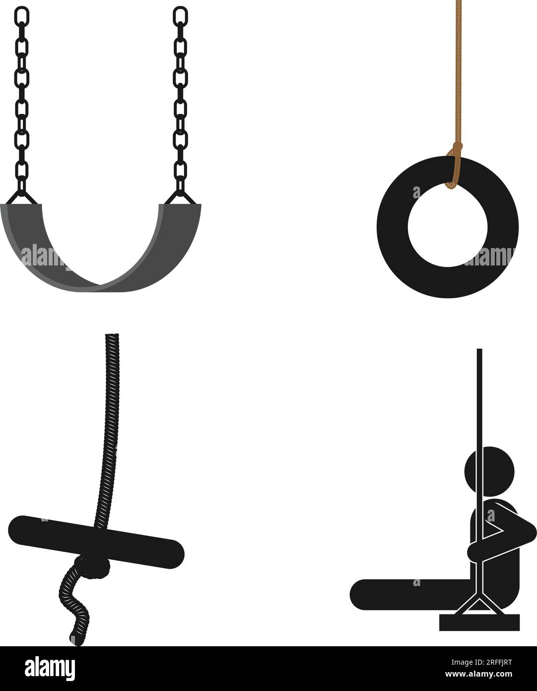 Schaukelsymbol Vektordarstellung Symboldesign Stock Vektor