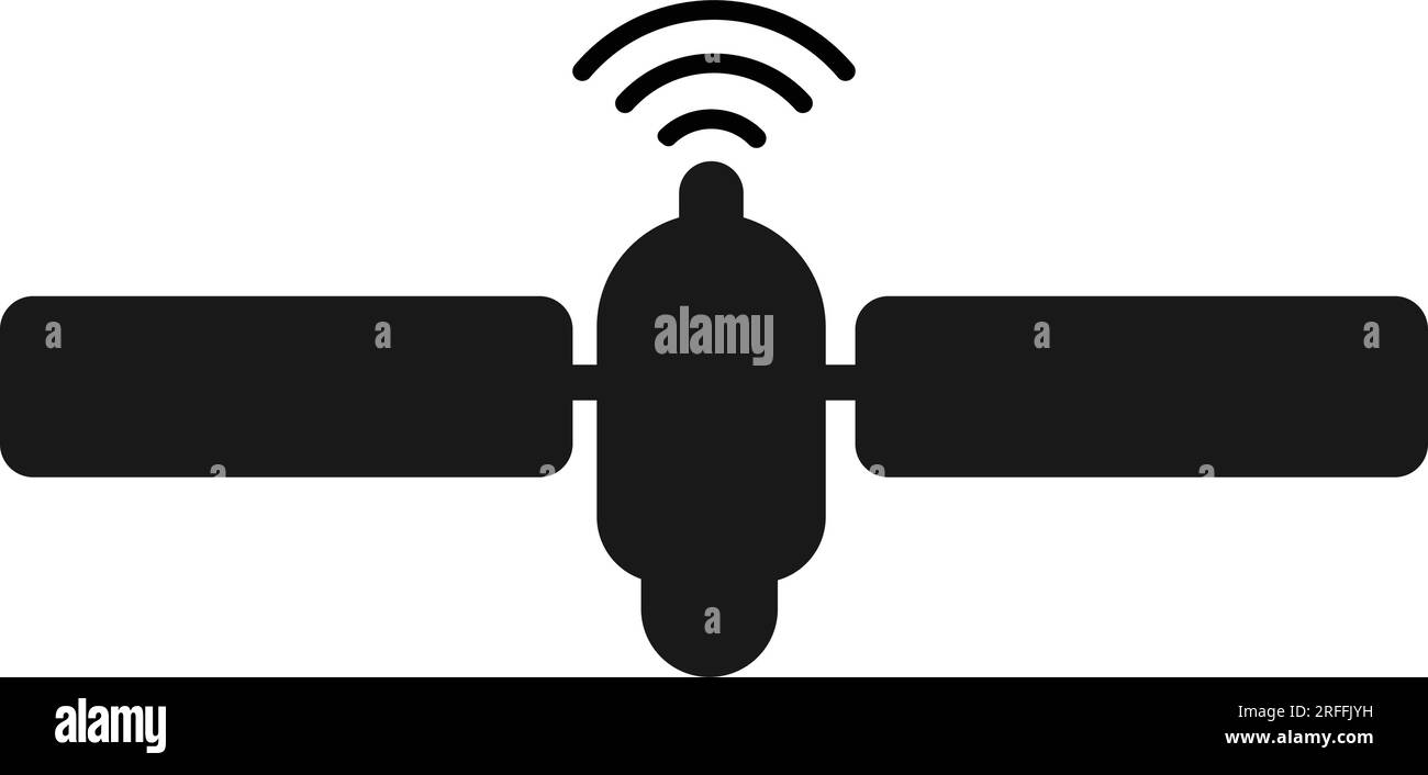 Design der Vektordarstellung der Weltraum-Satellitensymbole Stock Vektor
