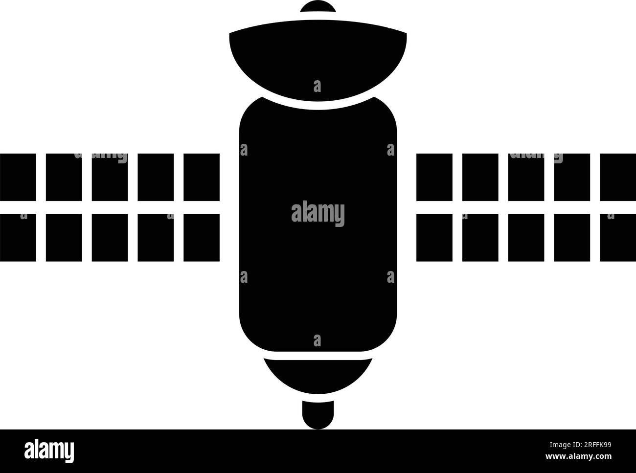 Design der Vektordarstellung der Weltraum-Satellitensymbole Stock Vektor