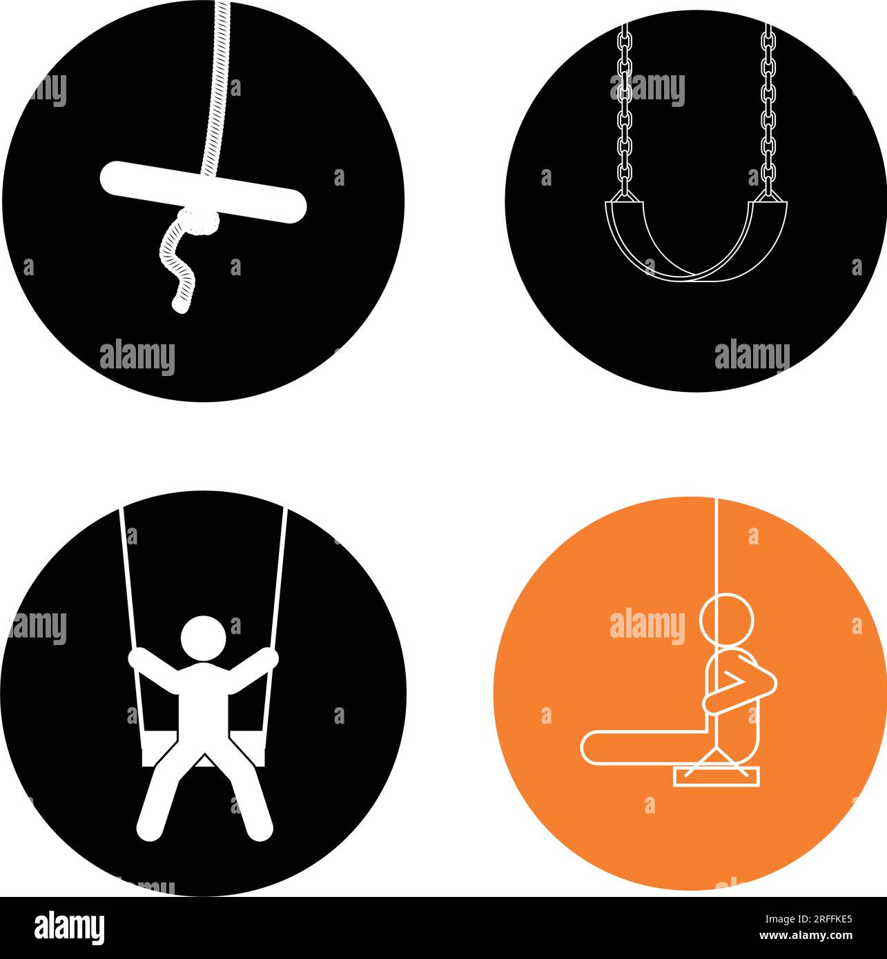 Schaukelsymbol Vektordarstellung Symboldesign Stock Vektor