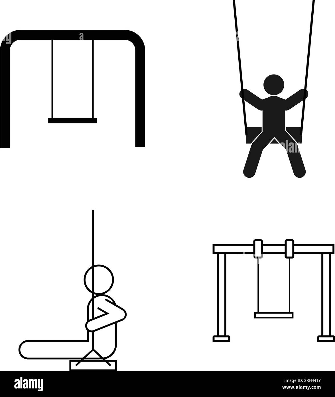 Schaukelsymbol Vektordarstellung Symboldesign Stock Vektor