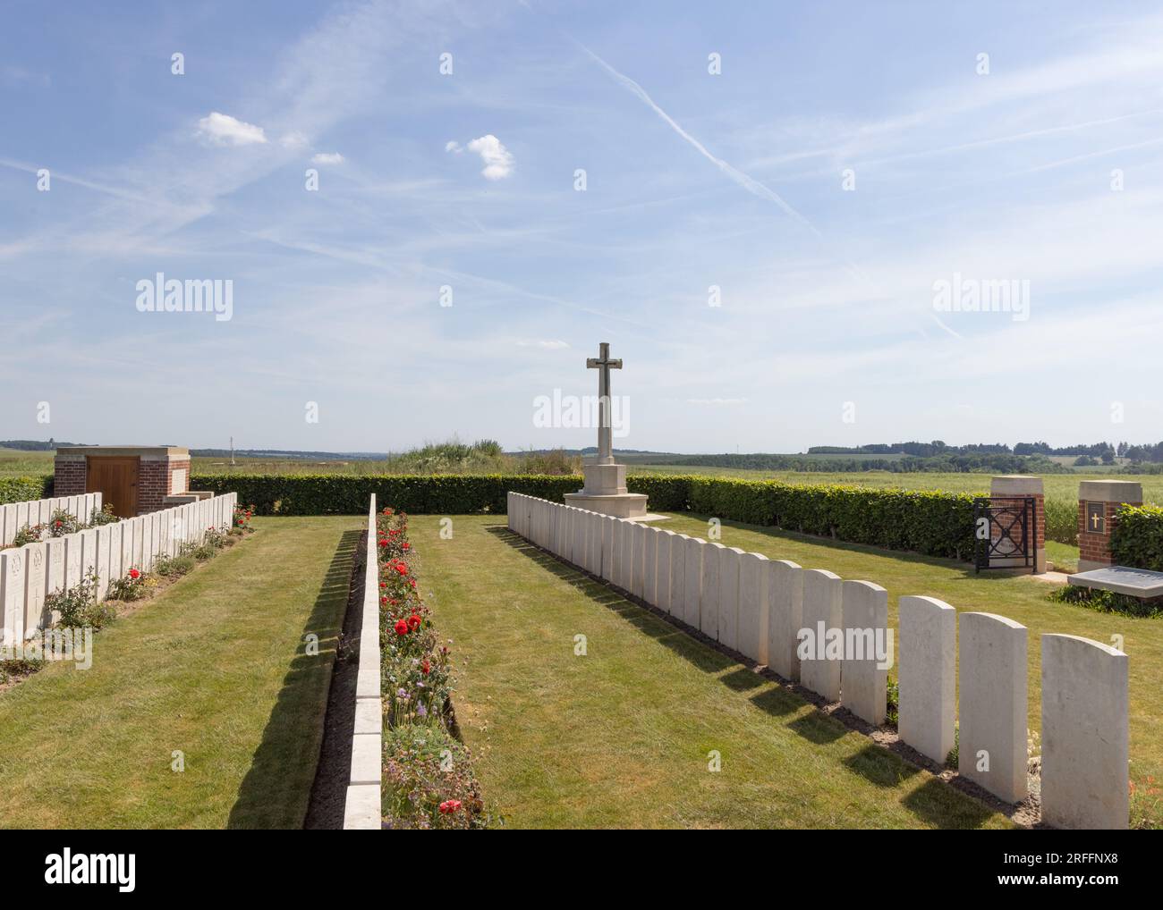Der Frankfurter Graben-CWGC-Friedhof des Großen Krieges Stockfoto