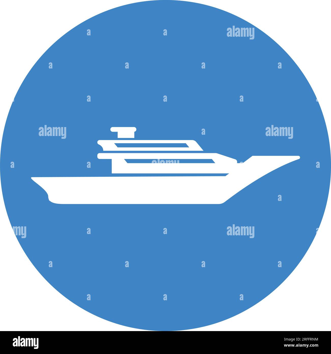 Design mit Symbolen für Kreuzfahrtschiffe Stock Vektor