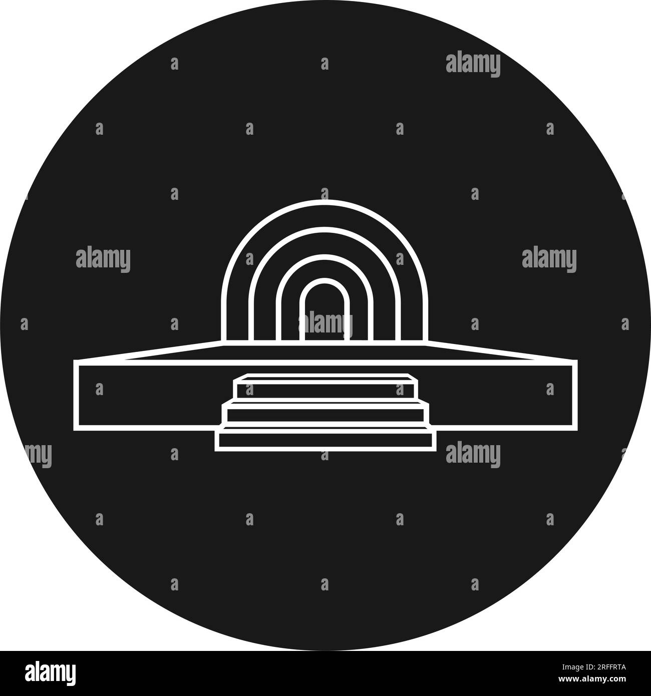 Design einer Vektorvorlage für Bühnenbilder des Musikfestivals Stock Vektor