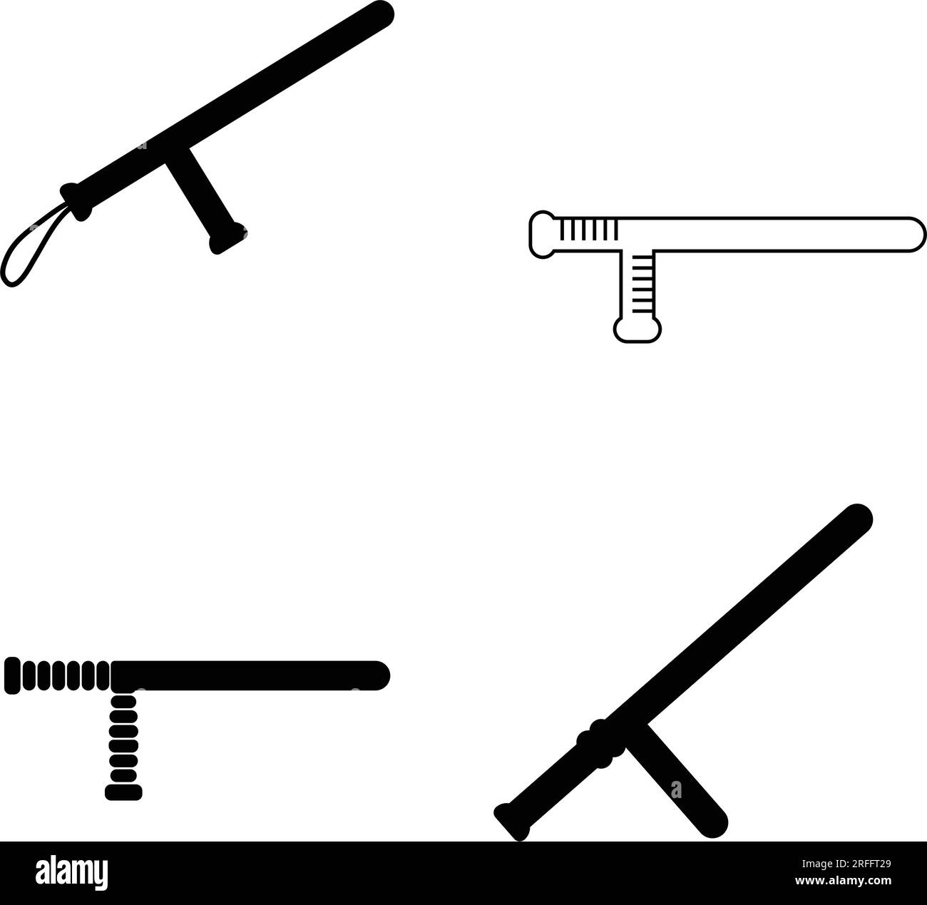 Polizeischläger-Symbol, Vektorsymbol-Design Stock Vektor