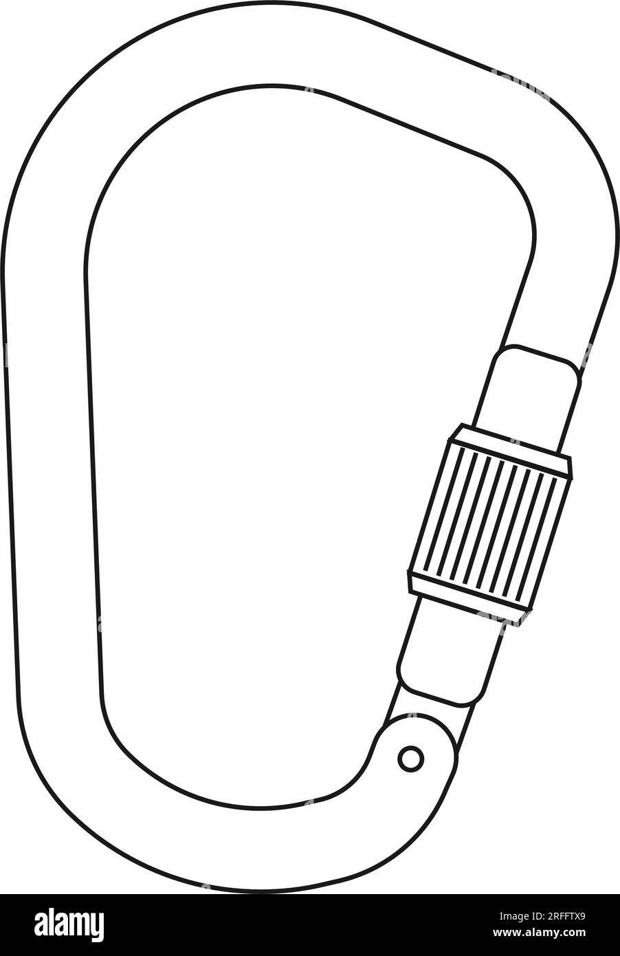 Bergausrüstung Karabiner Symbol Vektordarstellung Symboldesign Stock Vektor