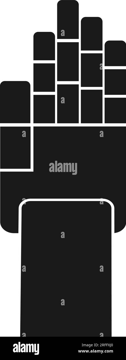 Symboldesign der Roboterhand für Vektordarstellungen Stock Vektor
