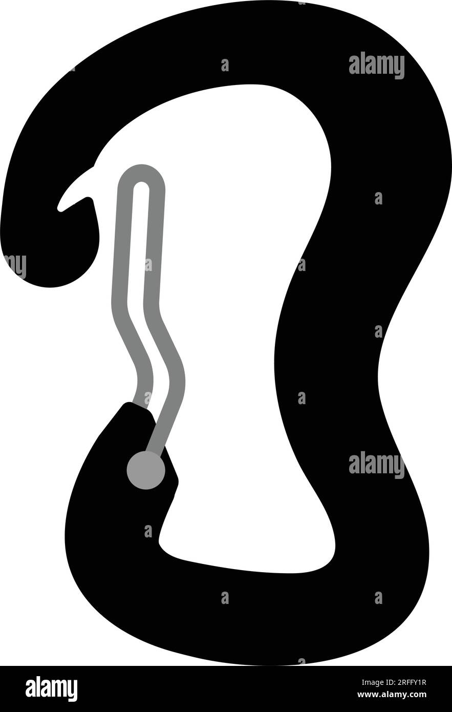 Bergausrüstung Karabiner Symbol Vektordarstellung Symboldesign Stock Vektor