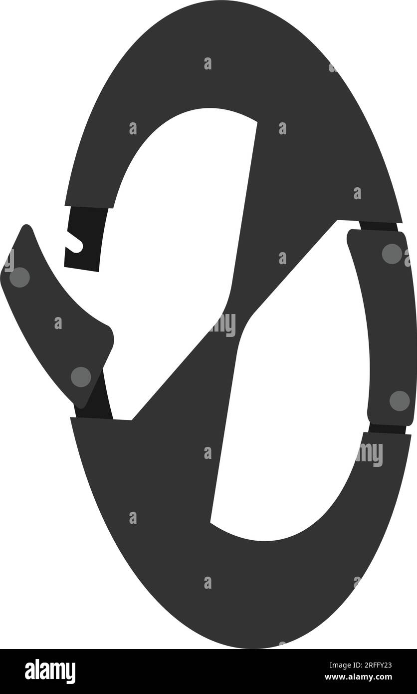 Bergausrüstung Karabiner Symbol Vektordarstellung Symboldesign Stock Vektor