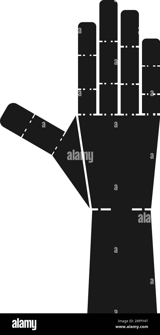 Symboldesign der Roboterhand für Vektordarstellungen Stock Vektor