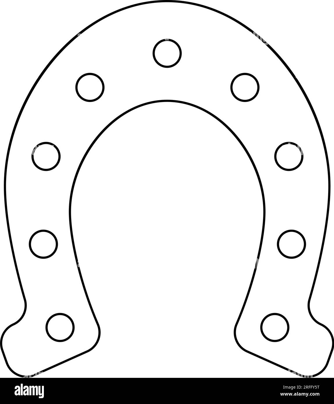 Hufeisen-Ikone-Vektordesign Stock Vektor