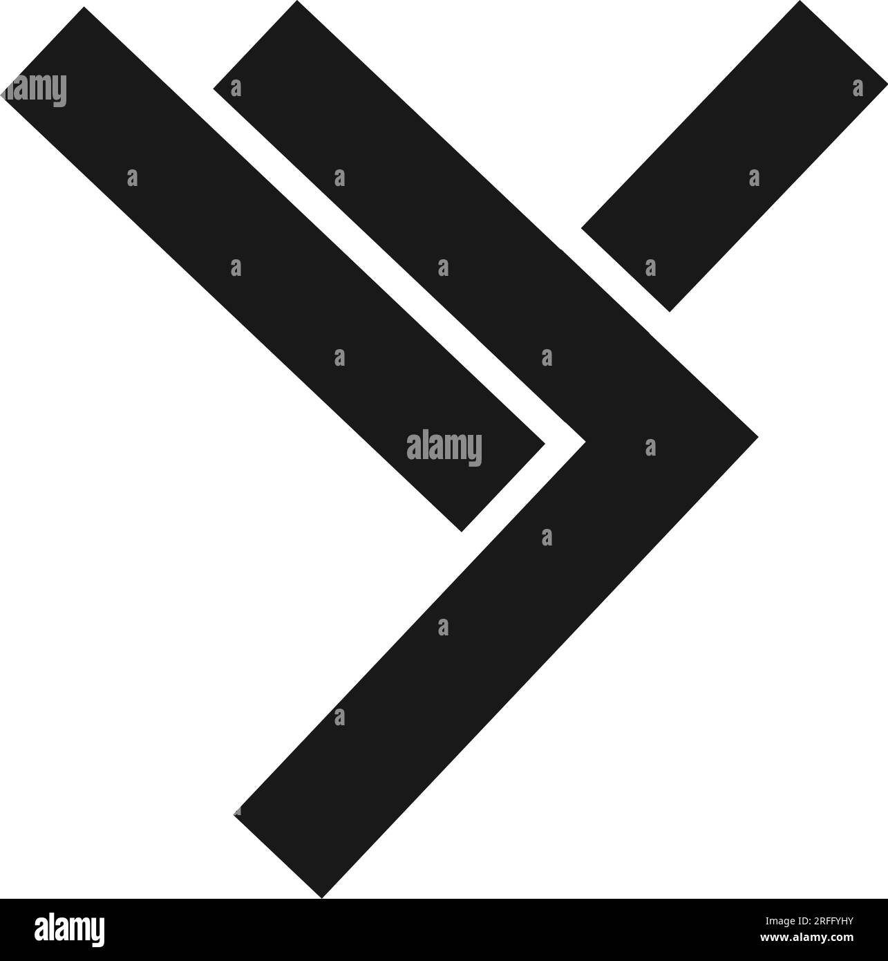 Logo mit dem Buchstaben „Y“ als Vektorzeichnung Stock Vektor