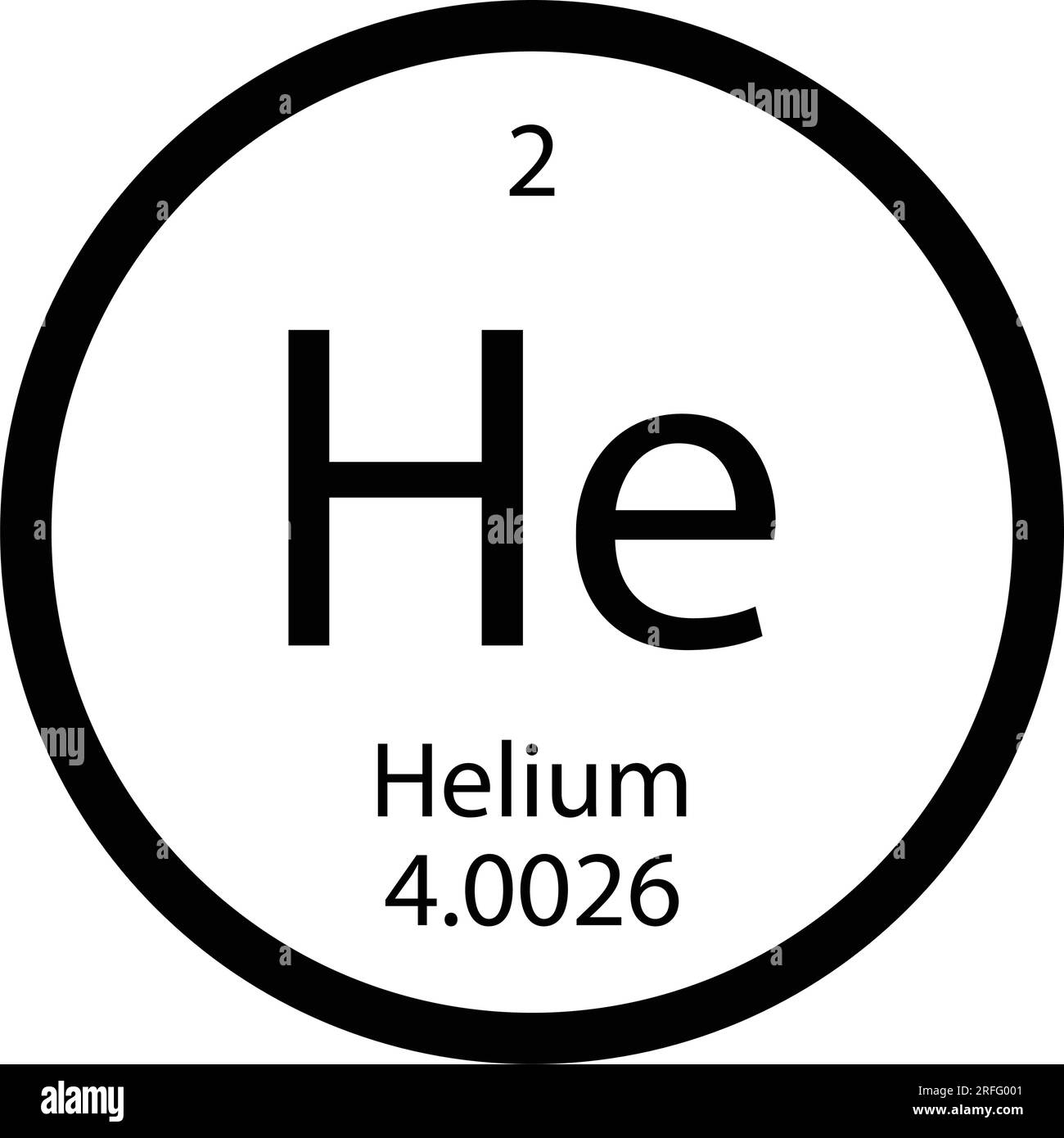 Design der Heliumsymboldarstellung Stock Vektor