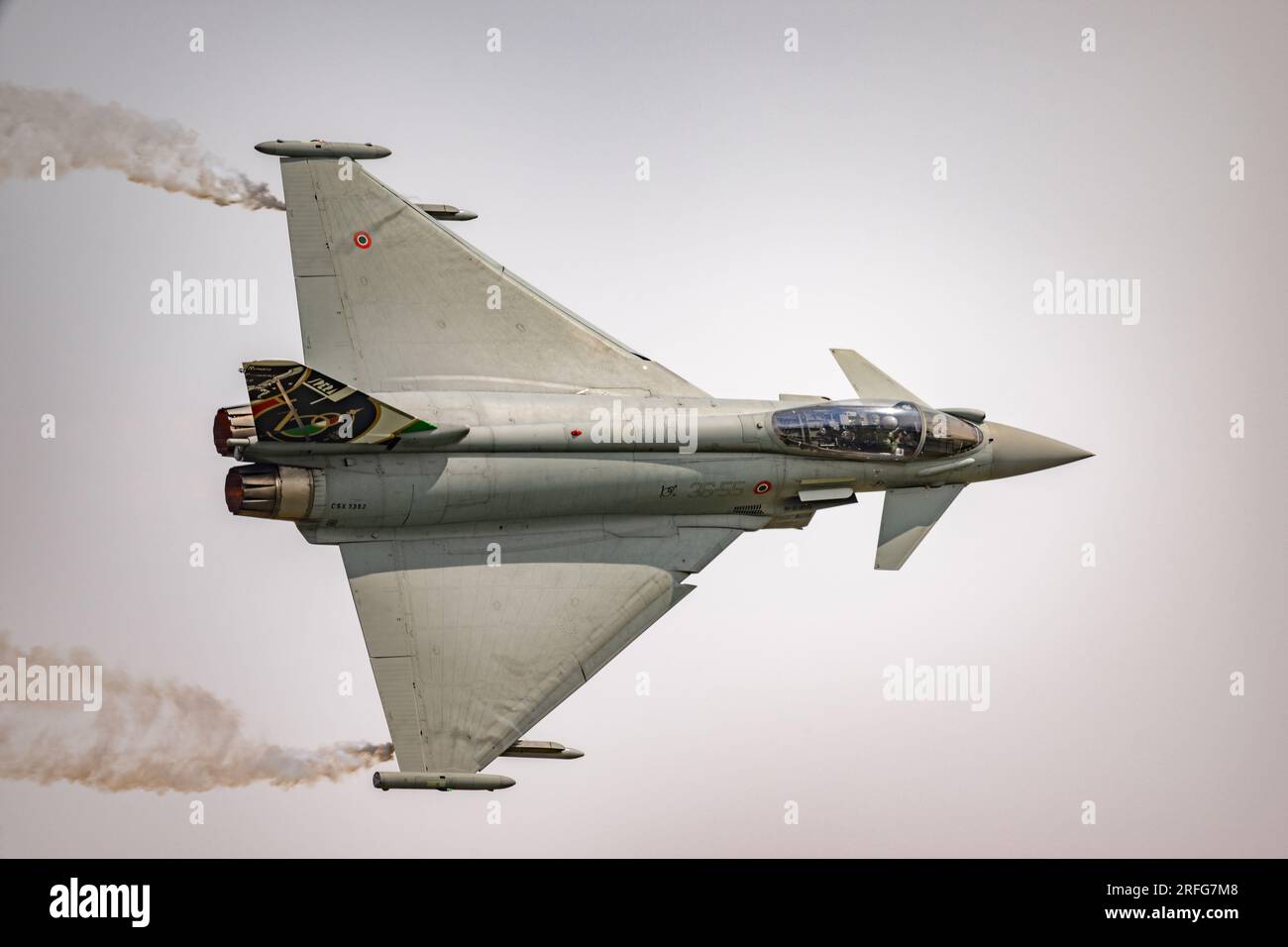 Italienischer Air Force Eurofighter, F-2000 Taifun auf der Royal International Air Tattoo 2023 Stockfoto