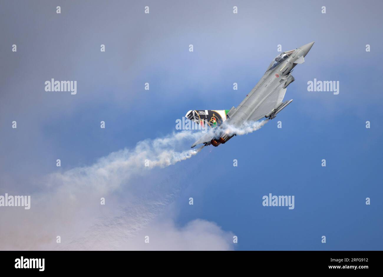 Italienischer Air Force Eurofighter, F-2000 Taifun auf der Royal International Air Tattoo 2023 Stockfoto