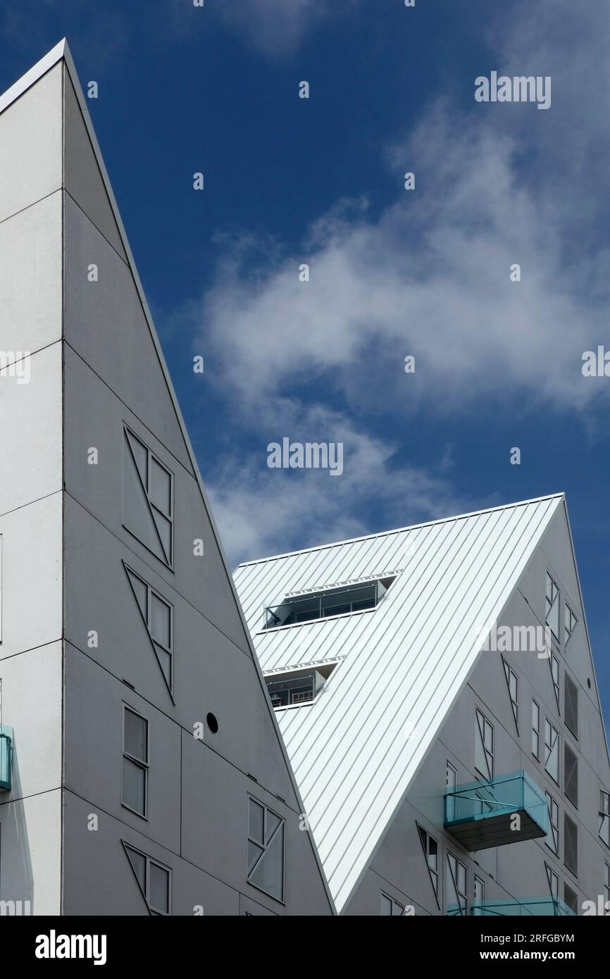 Die Eisberghäuser, Aarhus docklands, Dänemark. Stockfoto