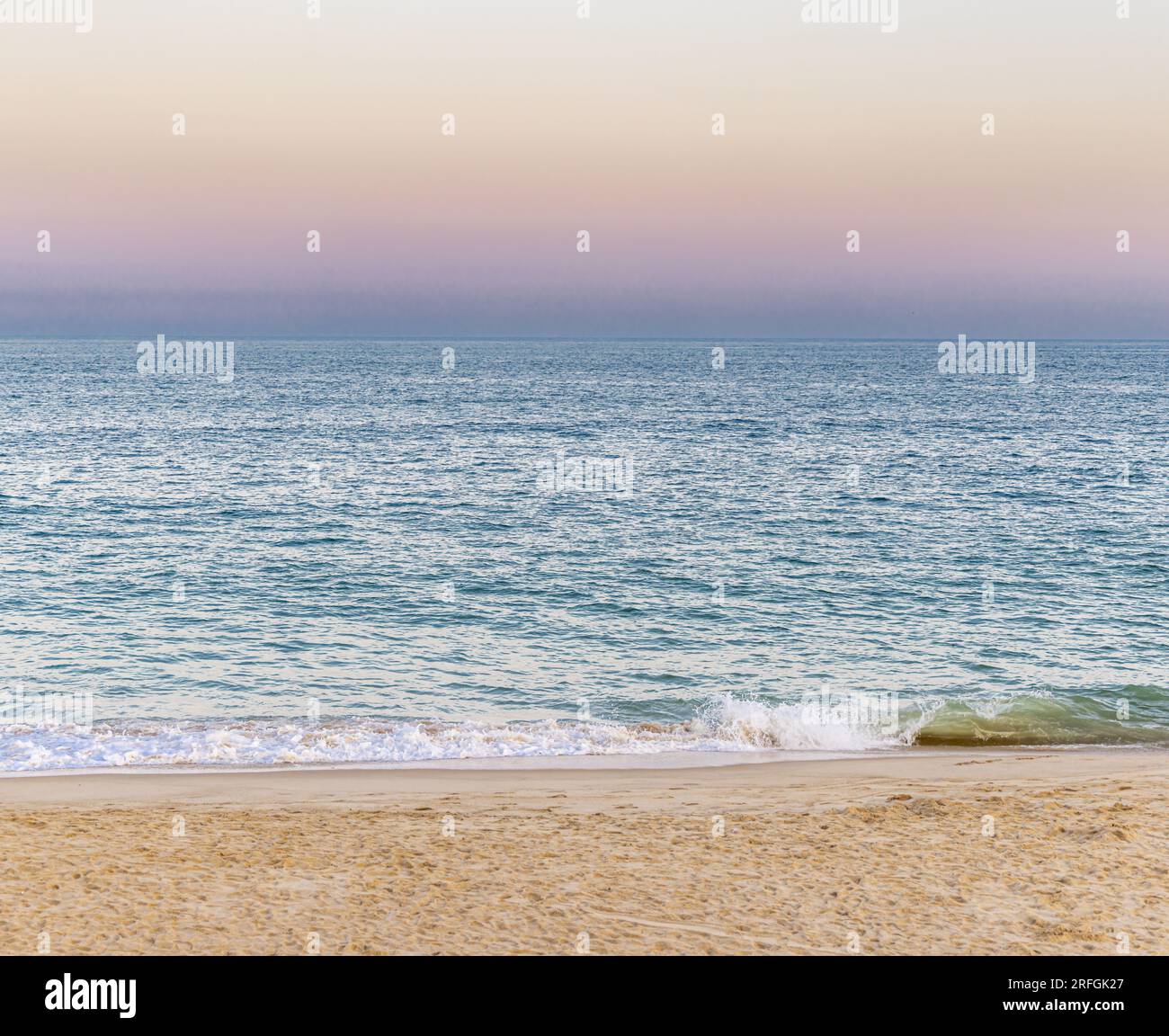Spätsonne an einem Strand in montauk Stockfoto