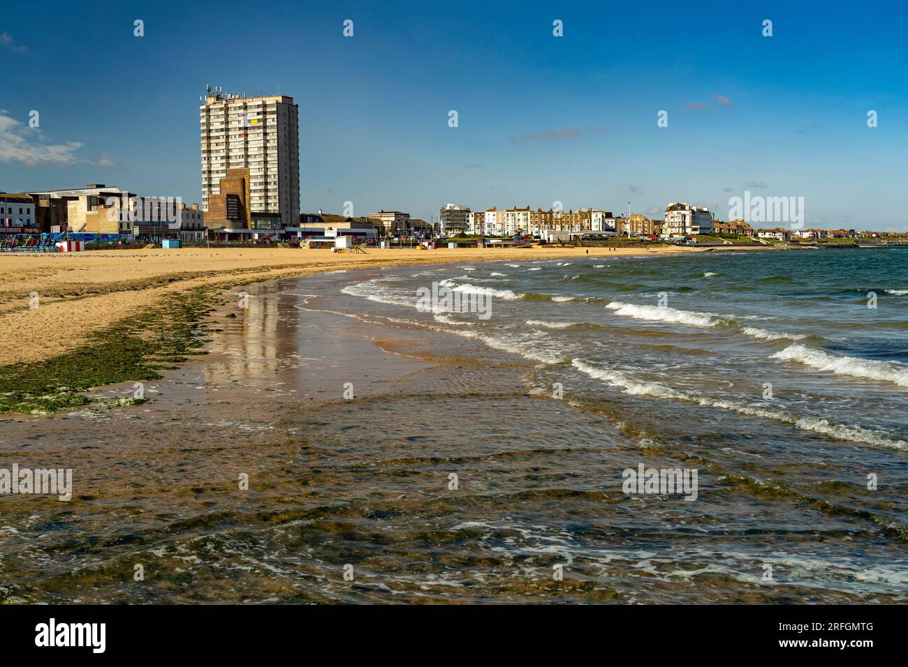 Der Strand von Margate, Kent, England, Großbritannien, Europa | Margate Beach, Kent, England, Vereinigtes Königreich Großbritannien, Europa Stockfoto