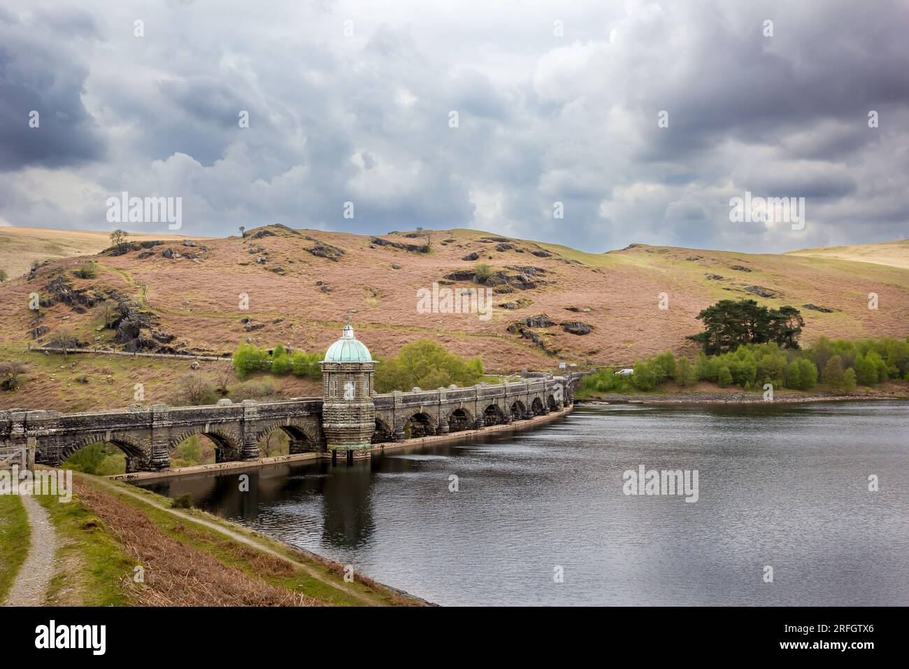 Craig-goch Damm und Reservoir, Mid Wales, Powys Stockfoto